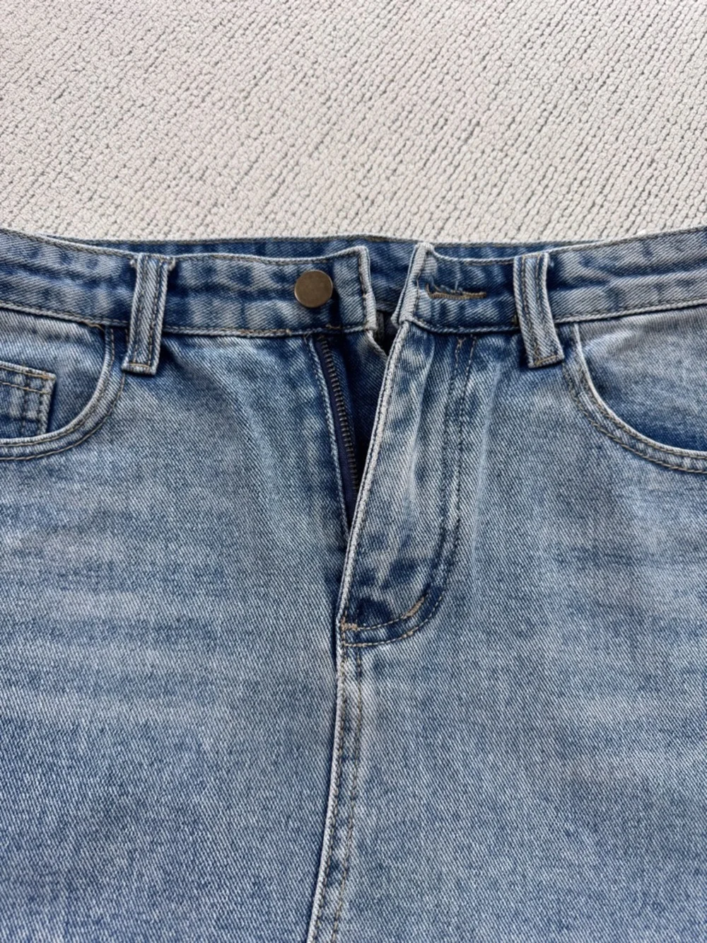 Casual Blue Denim Mini Skirt - Picture 2 of 8